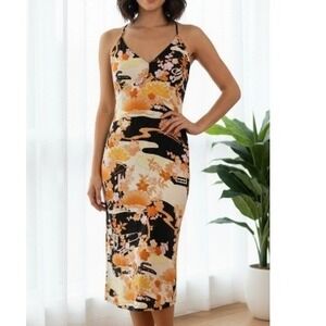 Superdry Midi Slip Dress Size 8 Special Edition Japanese Heritage Collection